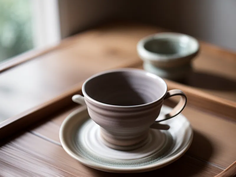 Teetasse neben Laptop mit Figma-Prototyp – Meditationsroutine für kreativen Fokus im UX-Design-Alltag nach dem Burnout