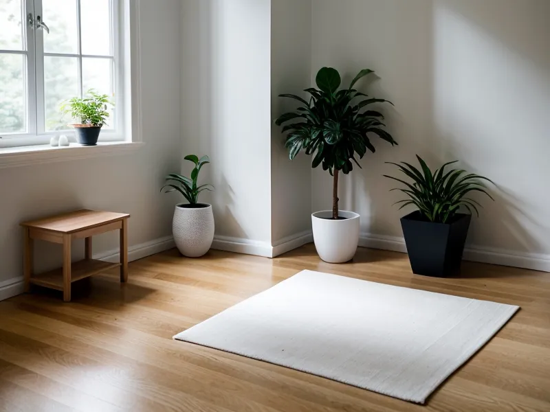 Ein moderner UX-Design-Arbeitsplatz mit einem kleinen Meditations-Anker auf dem Schreibtisch.